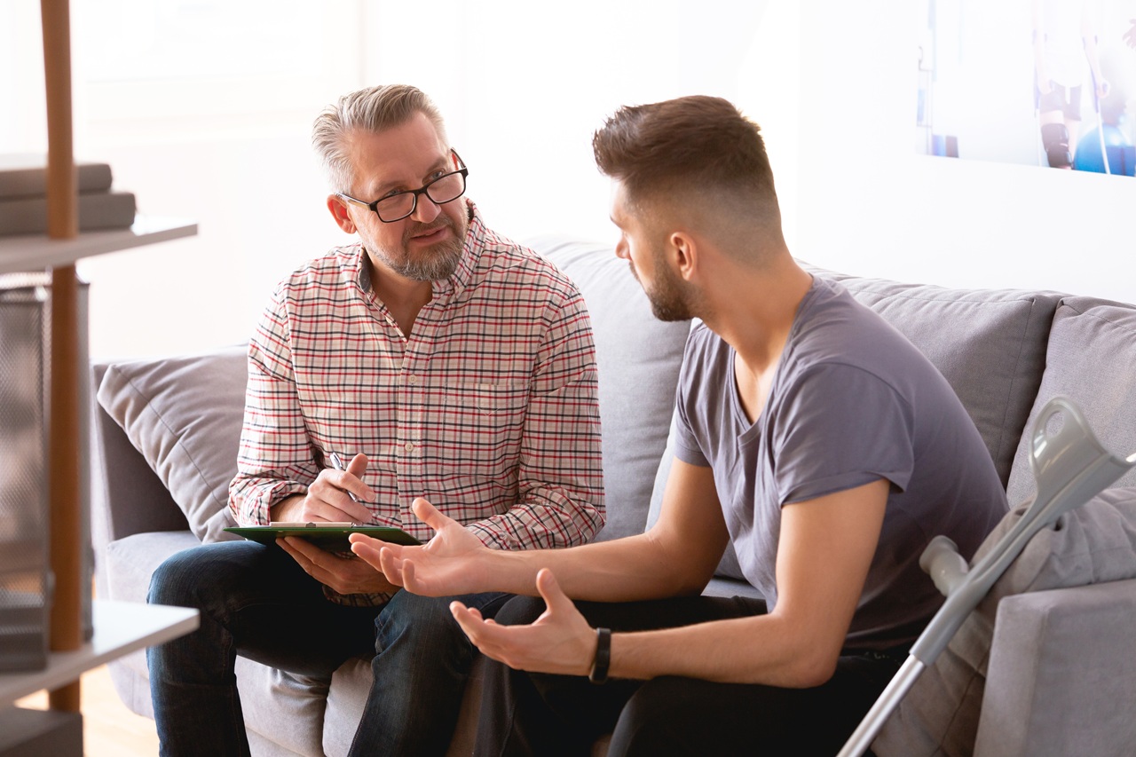 Talking with psychotherapist